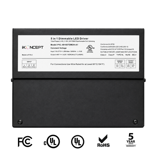 192W 48V 2-Channel Dimmable LED Driver (5-in-1 Multi-Function) iKON-PVL-48192TDM2H-A1