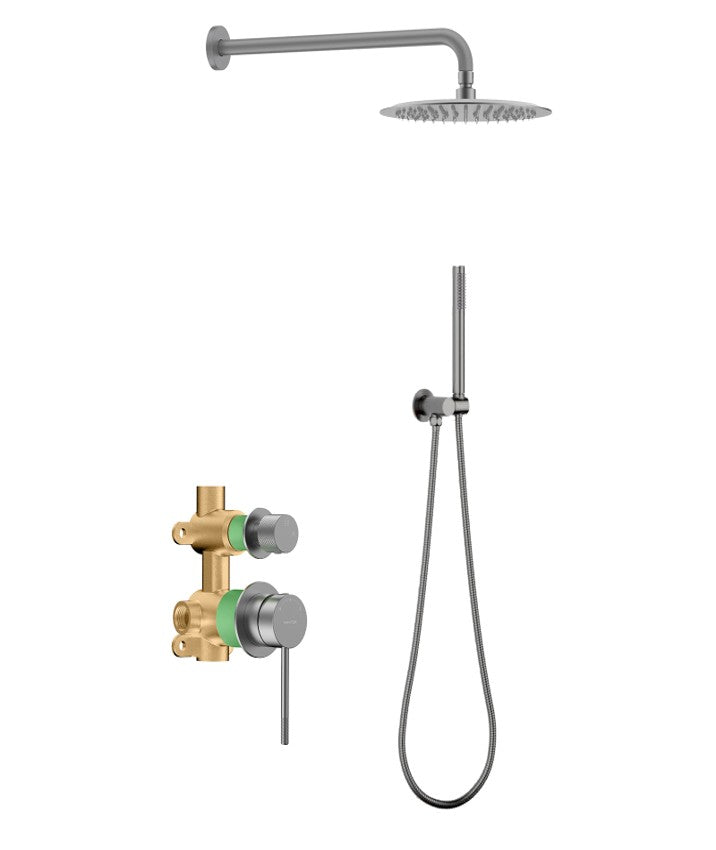 Circular Modern Concealed Wall-Mounted Shower System iKON-AB302004