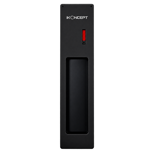 Matte Black Flush Privacy iKON-ST919 Lock for Sliding and Pocket Doors