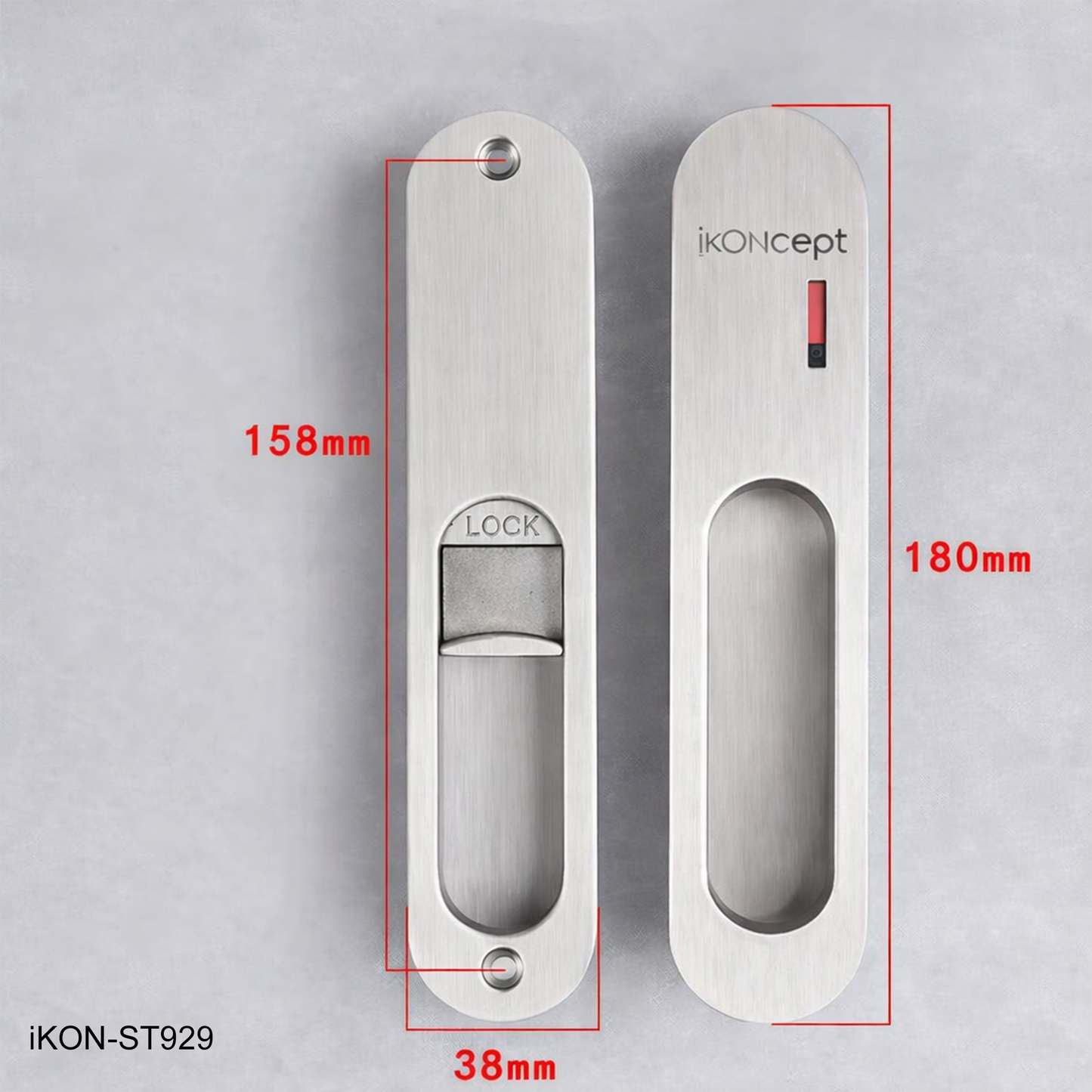 Oval Sliding iKON-ST929 Door Lock with Occupancy Indicator