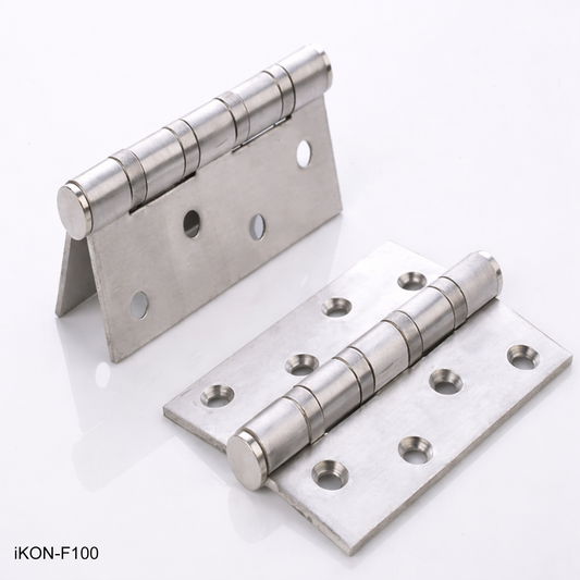 Satin Steel Ball Bearing iKON-F110 Hinges for Interior Doors (101x76x3mm)