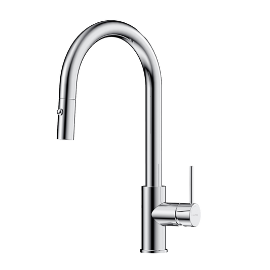 Single Handle High-Arc Solid Brass Pull-Down Kitchen Faucet iKON-KFB1059