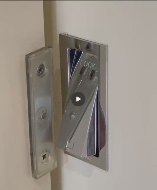 Flush Privacy Lock iKON-ST758 (Matte Black) for Pocket & Sliding Doors